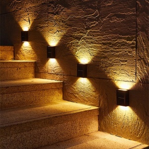 SET 4 LAMPI LED INCARCARE SOLARA, ILUMINARE BIDIRECTIONALA PENTRU CASA-GRADINA