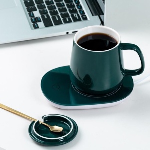Set Cana din ceramica cu autoincalzire si lingurita, cu pad incalzitor prin inductie - Img 4