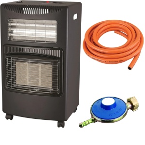 Soba pe gaz Gpl + Electric, Regulator gaz inclus cu furtun si ceas inclus