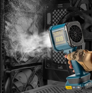 Suflanta Turbo, de mare putere, 110.000 RPM, acumulator 18V, Type-C fast charging, functie power bank, lanterna - Img 5