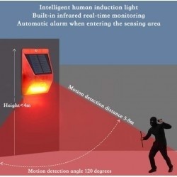 Alarma solara cu lumina de avertizare, senzor de miscare si telecomanda - Img 4