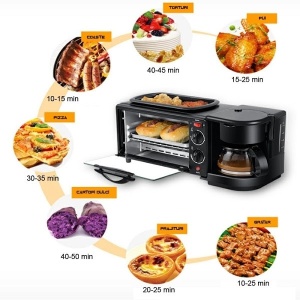 Aparat multifunctional pentru gatit mic dejun, cu filtru de cafea