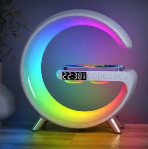 Boxa Mini bluetooth G63 cu Statie incarcare wireless si lampa RGB