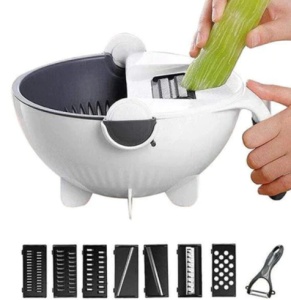 Feliator dotat cu strecurator, pentru legume model Vet Basket Vegetable Cutter - Img 3