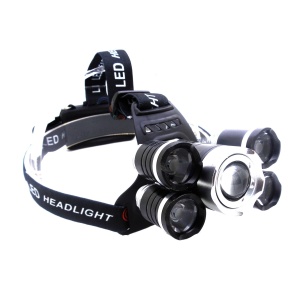 Lanterna frontala, 5 x LED, XM-L T6 + 4 XPE, 12000 Lumeni, Incarcator 220V + Incarcator Auto - Img 4