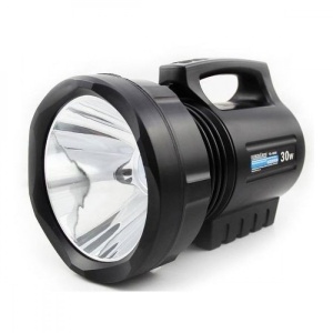 Lanterna reincarcabila cu bec halogen de 30W si semnalizare