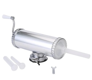 Masina manuala pentru umplut carnati, din inox, 3kg, 3 palnii incluse - Img 3