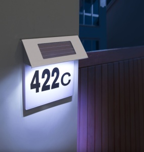 NUMAR DE CASA DIN INOX, CU ILUMINARE LED SI ALIMENTARE SOLARA - Img 2