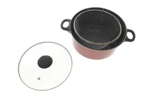 Oala tip friteuza, 2 in 1, cu capac, 2.5 l, 24 cm - Img 2