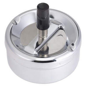Scrumiera mare inox cu buton