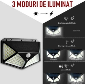 Set 2 Lămpi Solare Gigant 100 Led - Img 2