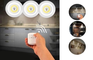 Set 3 lampi modulare Multicolore, Senzor tactil si telecomanda