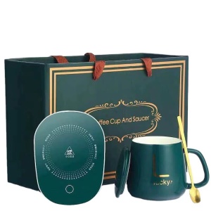 Set Cana din ceramica cu autoincalzire si lingurita, cu pad incalzitor prin inductie - Img 7