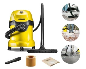 Aspirator multifunctional Karcher Compact Triple Function, Suflare si Aspirare umeda/uscata, 17 Litri, Furtun 2 m, Sac filtru din hartie