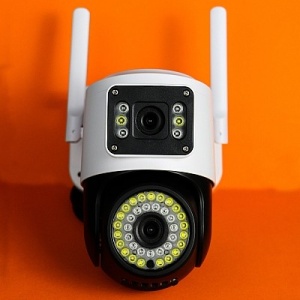 Camera de supraveghere IP 2 EYES VIEW 2 ECRANE in acelasi timp 5.0MPX rotire 360 de grade vedere pe timp de noapte - Img 2