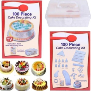 Kit decoratiuni pentru prajituri si torturi, 100 piese - Img 3