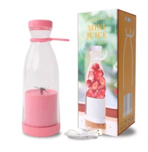 Mini blender portabile cu incarcare USB, 6 lame otel inoxidabil, 420ml Smoothie Shake