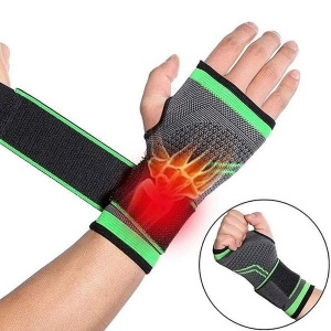 Orteza Elastica Pentru Incheietura Mana, Ajustabila Cu Bretea Elastica, Material Elastic Respirabil, Marime Universala, Pentru Mana Stanga Sau Dreapta