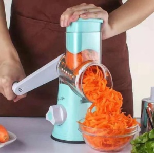 Razatoare manuala Tabletop Drum Grater pentru legume cu 3 lame interschimbabile - Img 3