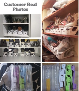 Set 10 organizatoare reglabile pentru incaltaminte, suport pantofi ce dubleaza spatiul de depozitare - Img 5