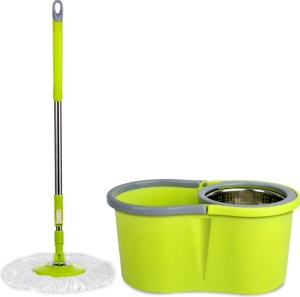 Set mop rotativ 360° galeata cu centrifuga inox - Img 1