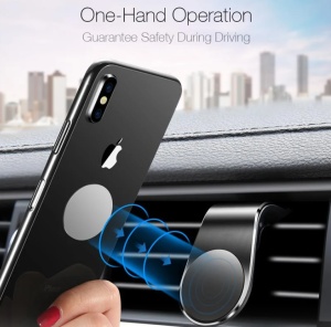 Suport auto premium pentru telefon, tableta, GPS Negru - Img 3
