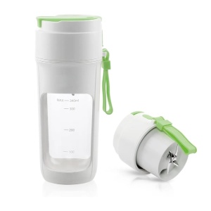 Blender portabil, 340 ml, 10 Lame 3D, 50W, 18.000 RPM, baterie reincarcabila USB-C, protectie silicon, multifunctional, auto-curatare - Img 2