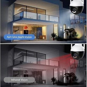 Camera inteligenta de Supraveghere cu Unghi Wide HD 4MP Rotunda Alba - Img 3