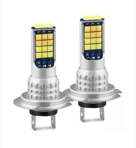 Set 2 Bec Led H7 3030 Smd 90W 9600lm/set cu 2 moduri de lumina (rece si calda) 30 LED
