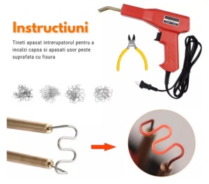 Trusa Pistol Si Capse Pentru Lipit Plastic , 50 piese , Putere 50W - Img 2
