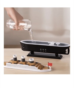 Umidificator de aer si difuzor de aromaterapie, TitanicAroma™, pentru uleiuri esentiale tip Vapor, 6 lumini, capacitate 250 ML, cu ultrasunete, functionare silentioasa, 2 moduri vaporizare, Negru - Img 4