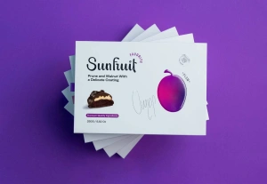 Prune uscate cu nucă, glazurate, SunFruit Favorite, 250 g