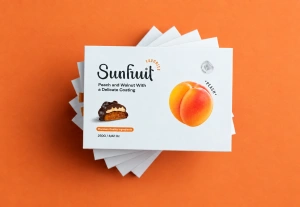 Piersici uscate cu nucă, glazurate, SunFruit Favorite, 250 g