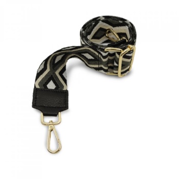 Curea de schimb cu piele pentru genta model negru, gri, crem