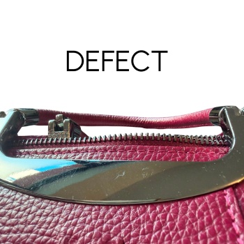 Geanta de mana din piele naturala Equilibrio Dark Cherry - OUTLET DEFECT - Img 2