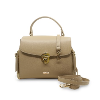 Geanta de mana din piele naturala Giornata Chic Beige - Img 2