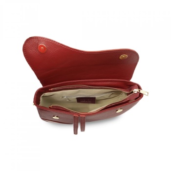 Geanta de mana din piele naturala Iconica Dark Cherry - Img 5