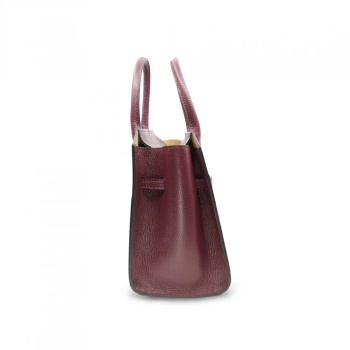 Geanta de mana din piele naturala Nobile Eleganza Burgundy - Img 5
