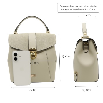 Rucsac din piele naturala Stile in Citta Grej - Img 6