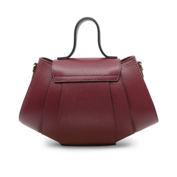 Geanta de mana din piele naturala Fiaba Moderna Dark Cherry - Img 4