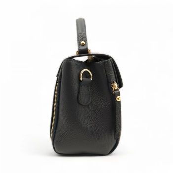 Geanta de mana din piele naturala Giornata Chic Neagra - Img 2