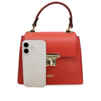 Geanta de mana din piele naturala Chic Minimal Rosie - Img 3