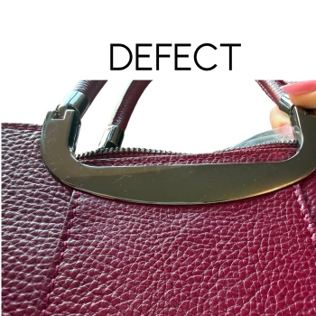 Geanta de mana din piele naturala Equilibrio Dark Cherry - OUTLET DEFECT - Img 3