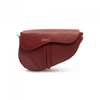 Geanta de mana din piele naturala Iconica Dark Cherry - Img 7