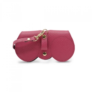 Toc pentru ochelari din piele naturala Eco Sottile Fucsia - Img 4
