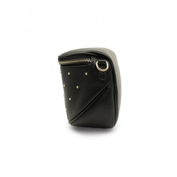 Borseta crossbody din piele naturala Sogno Festivo Neagra - Img 2