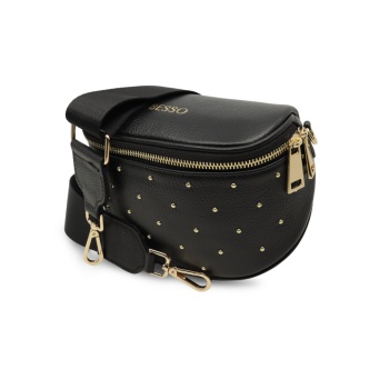 Borseta crossbody din piele naturala Sogno Festivo Neagra