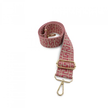 Curea de schimb pentru genta model roz-fucsia si crem