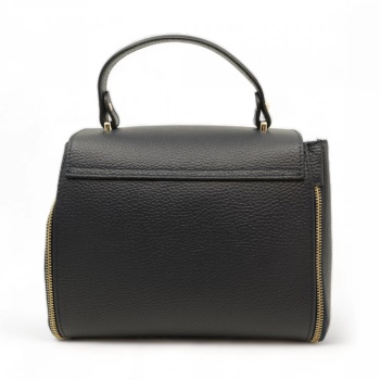 Geanta de mana din piele naturala Giornata Chic Neagra - Img 3