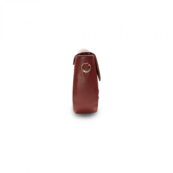 Geanta de mana din piele naturala Iconica Dark Cherry - Img 3